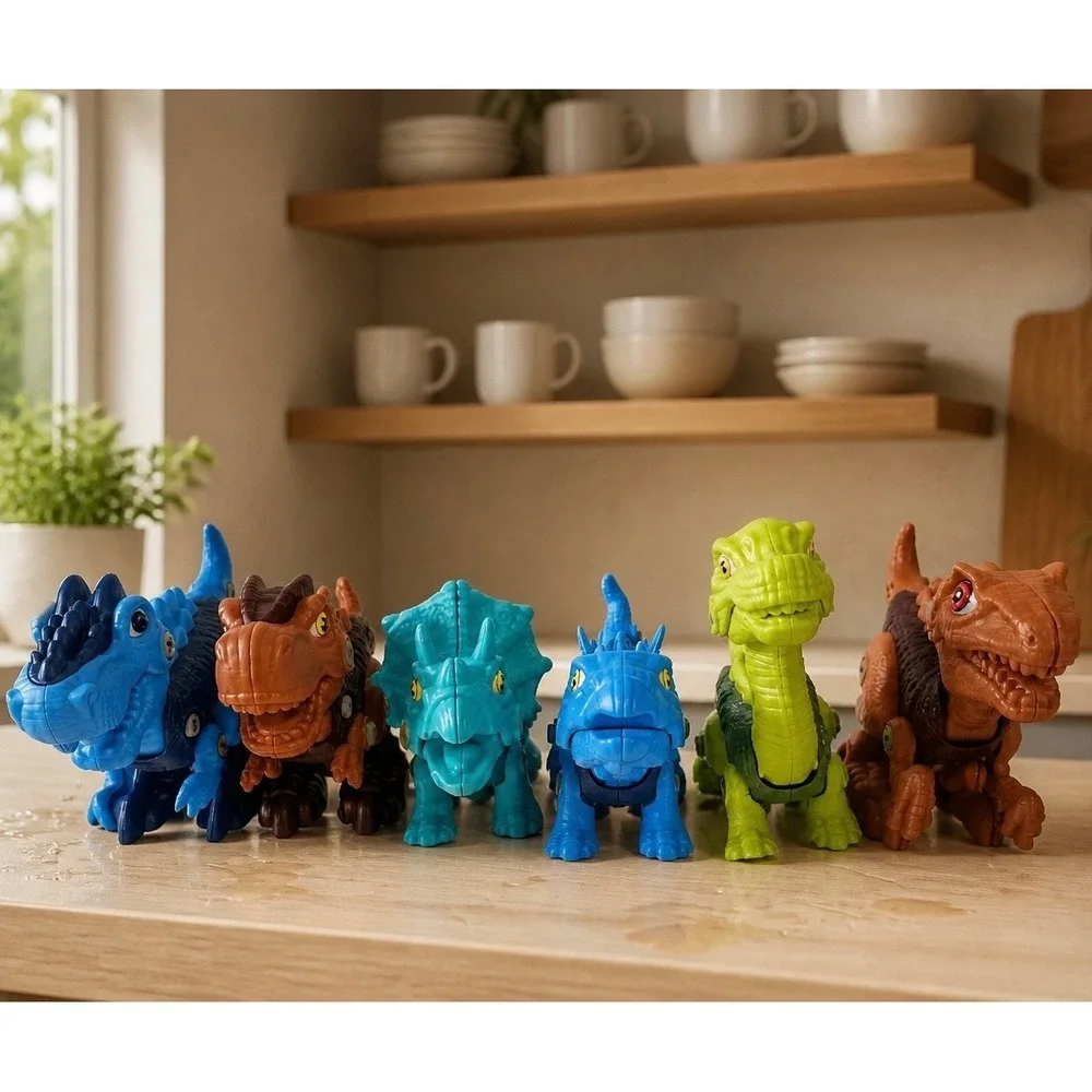Take Apart Dinosaur Toys for Kids STEM Learning Building Set of 6 T-Rex Multi